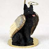 German Shepherd Angel Dog Ornament - Black