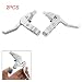 Pair Silver Tone Aluminum Bike Bicycle Right Left Brake Levers