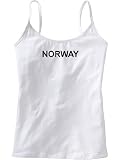 NORWAY - Country Series - White Women's / Girls Camisole (Girlie / Babydoll)