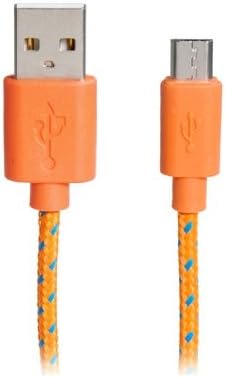 Delivery Time 20-30 Days 1 m Micro USB Nylon Woven Charging Data Cable for Samsung/ HTC (Orange)