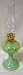 JADE JADEITE Opalescent Fern & Daisy Pattern Oil Lamp 14