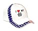 I Love/Heart Black Russian Terrier Adult USA Flag Hat / Cap
