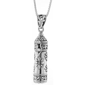 Sterling Silver Prayer Tubular Floral 31yYpMmKA8L. SL500 AA300 Sterling Silver Prayer Tubular Floral