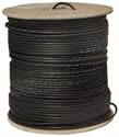 RG6 18AWG, Solid Coaxial Cable, Black, 1000 ft, Spool