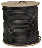 RG59 22AWG, Solid, Coaxial Cable, Black, 1000 ft, Spool