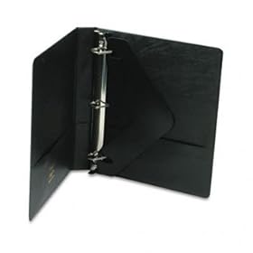 Heavy-Duty No-Gap D-Ring Binder With Label Holder, 1 Capacity, Black