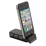 PocketHub 3-Port USB Hub and Sync, Gray
