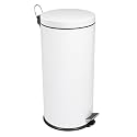 Polder 232301 7-8/9-Gallon Round Step Can, White