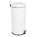 Polder 232301 7-8/9-Gallon Round Step Can, White