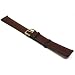 Brown Leather Watch Band Padded Smooth Calf 18mm New