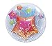 Stars and Streamers Bubble Balloon 24" Quality Qualatex