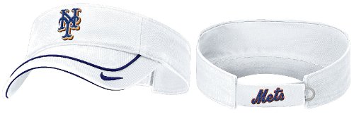New York Mets White Nike MLB Swoosh Baseball Visor()