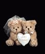 Always and Forever Bearington Bride and Groom Pair of 8" Dressed Teddy Bear Plush Stuffed Animal Bridal Shower Wedding Gift by Bearington Collection
