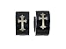 Produkt-Bild: Schwarze Creolen mit Kreuz Ohrringe Schmuck