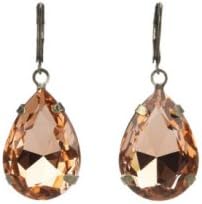 Jennifer Valentine, Bling Bling Dangle Earrings, 1 1/2" Long Alloy, In A Rush Of Blush Jewel Earrings, Pink Stones