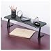 Rolodex 20229 500 Class Off-Surface Glass Shelf With Black Carbon Legs, 28W X 7-3/8D X 5-1/2H