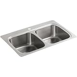 UPC 885612337573 product image for Verse Top-Mount Double-Equal Bowl Kitchen Sink with Single Faucet Hole | upcitemdb.com