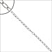 14k White Gold, Oval Elongated Rolo Cable Chain title=