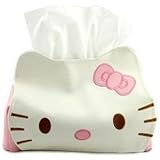 Hello Kitty Head Shaped Tissue Box Cover White