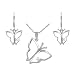 Tressa Sterling Silver Butterfly with CZ Necklace and Earring Set