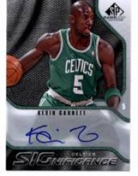 2009-10 SP Game Used SIGnificance #SKG Kevin Garnett - Boston Celtics (Autographed ) (Basketball Cards)