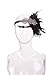 Vijiv Vintage Black Silver Headpiece Flapper Headband 1920s