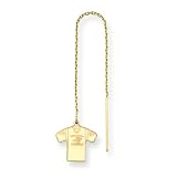 14K Panthers Jersey Threader Earrings
