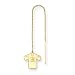 14K Panthers Jersey Threader Earrings