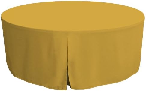 Tablevogue 72-Inch Fitted Round Folding Table Cover, Mimosa