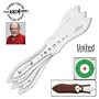 United Cutlery Gil Hibben Small Competition Triple Thrower Set w/Leather Sheath
