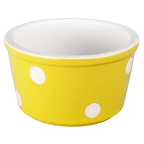 Buy Bias Cordon Bleu 9-Ounce Ramekin Chartreuse with Polka Dots, Set of 4