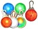 6 Pack Clip-on LED Go Anywhere Light for You or Your Dog, Cat or Any Pet, Red Blue Green Orange White and Rainbow