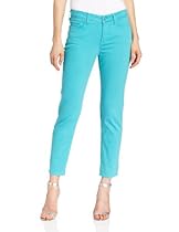 Hot Sale NYDJ Women's Alisha Fitted Ankle Colored Twill Jean, Aquamarine, 12