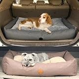 K&H Bolster Style Travel SUV Pet Bed large tan-color- 30' length x 48' width micro fleece