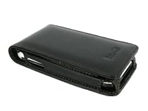 Tekkeon Black Italian Leather Brown Stitching Case for Iphone