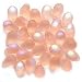 Czech Glass Beads 9mm Drop Rose Ghost Matte AB Pink(50)