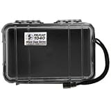 Pelican 1040-025-100 Micro Case with Clear Lid and Carabineer (Black)