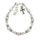~ Chloe Emma Pink & Pearl Christening Bracelet