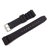 Uhrenarmband Kautschuk (schwarz) Bandanstoß 22 mm