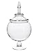 19" Clear Glass Multi-Purpose Dramatic Pedestal Globe Dish with Removable Lid
