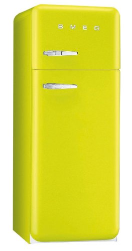 Smeg FAB30VES7 K&uuml;hlschrank / A+ / 168 cm H&ouml;he / 266 kWh/Jahr / 242 L K&uuml;hlteil / 68 L Gefrierteil / apfelgr&uuml;n, linksanschlag
