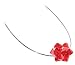 Sterling Silver 1 MM Omega Chain Red Swarovski Crystal 14" 16" 18" 20" 22" Necklace