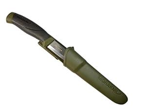 Morakniv Companion Fixed Blade Outdoor Knife with Sandvik Stainless Steel Blade, Military Green, 4.1-Inch