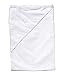 Cotton Christening Baptism Blanket with Satin Trim and Embroidered Cross, White
