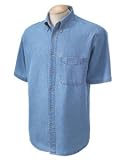 Men's Short Sleeve Denim Shirt