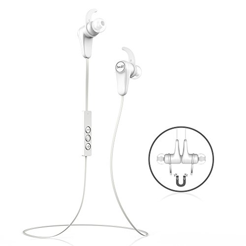 Beatit ® G18 In-ear Wireless Bluetooth 4.1 Headset Hands-free Sports Music Neckband Earphone Earbuds Supports CSR DSP with Mic and Voice Prompt for Smart Phones with Bluetooth Function(White)