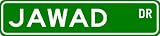 JAWAD Street Sign ~ Personalized Family Lastname Sign ~ Gameroom, Basement, Garage Sign ** ALUMINUM
