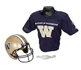 NEW Washington Huskies Football Helmet & Jersey Top Set 100% Polyester Mesh for Kids Ages 5 To 9