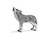 Schleich Howling Wolf Toy Figure