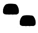 Ltluxury Solid Black Universal Pu Leather with Foam Support and Lycra Backing 10x10x3 Headrest Covers for Cars Set of 2